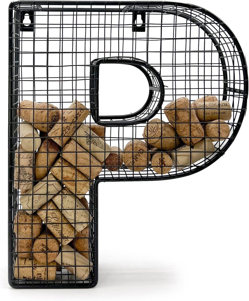 Oeno Wine Cork Holder Metal Display Collector Full Alphabet Display Letters & More (P) - Image 1
